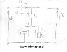 Transmitancja operatorowa obwodu elektrycznego - zadanie 2.